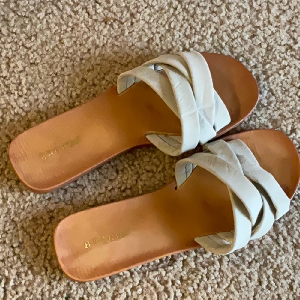 Gray Strappy Sandals